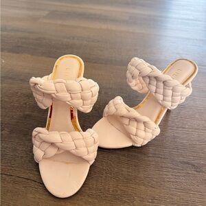Liliana White Braided Heels – Size 7 – Worn Once